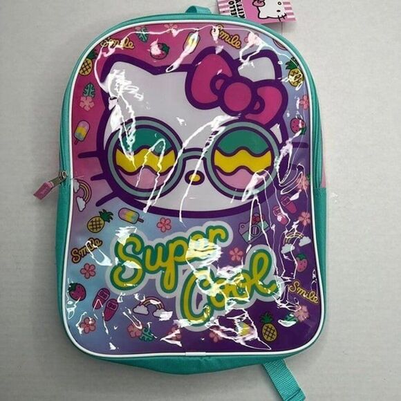 Sanrio Hello Kitty Super Cool Backpack – Pink Kawaii School Bag - Picture 1 of 4